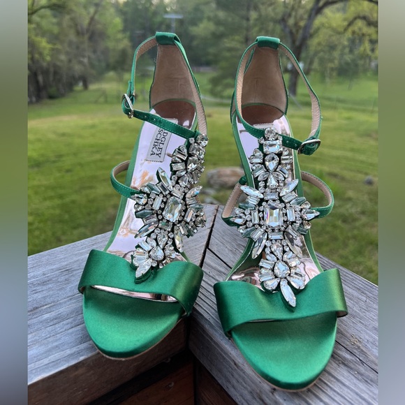Badgley Mischka Basile Crystal Embellished Sandals - Picture 7 of 7